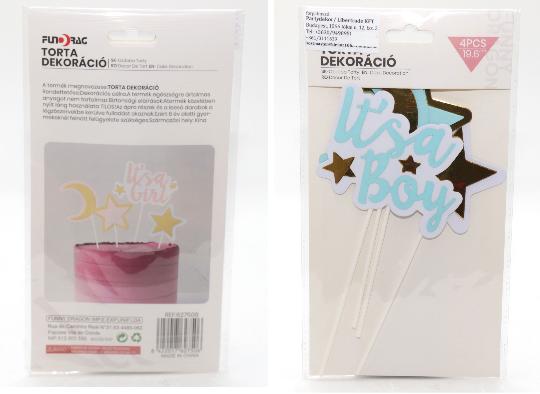 PARTY TORTADEKOR GIRL/BOY X4