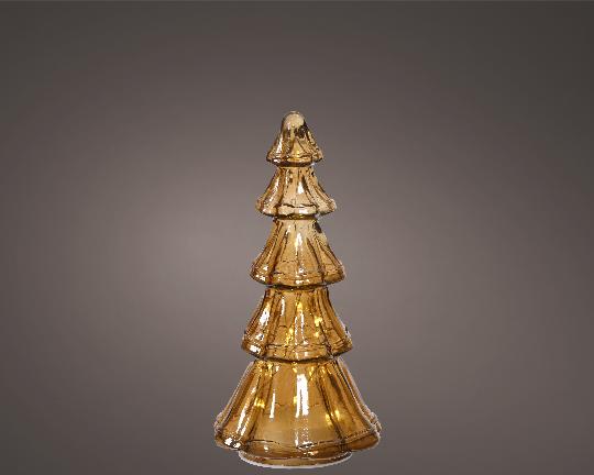 KARÁCSONYI LEDES FENYŐ 19,5CM ÜVEG BROWN/WARM 487684