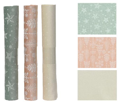 KARÁCSONYI DEKOR ANYAG BÁRSONY 35X200CM MIX 463458