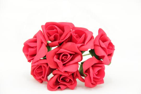 SZÁRAZ POLIFOAM RÓZSA 4-5CM PIROS