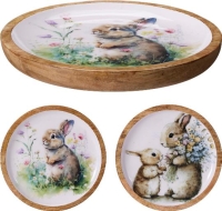 HÚSVÉTI FA TÁNYÉR 22CM NYUSZIS 531638