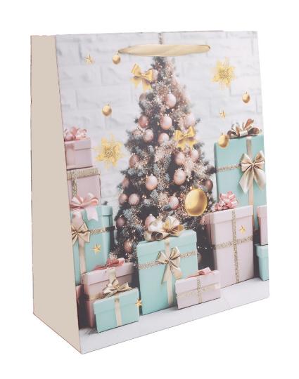 KARÁCSONYI DÍSZTASAK 26X32CM FENYŐFÁS 370928