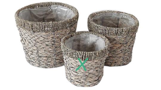 KOSÁR KASPÓ KEREK 16X15CM NATÚR 472173