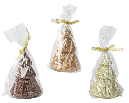 KARÁCSONYI GYERTYA FENYŐ 10X14CM METÁL MIX 207662