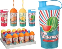 MÛANYAG POHÁR TETŐVEL NYÁRI MIX 932112