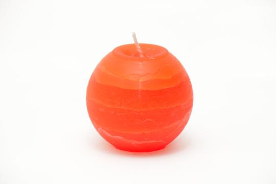 GYERTYA GOLYÓ 8CM NARANCS