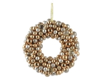 KARÁCSONYI KOSZORÚ 25CM LIGHT GOLD 724166