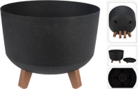 MÛANYAG VIRÁGTARTÓ LÁBAS 29X22CM ANTRACIT 965483