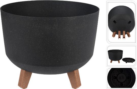 MÛANYAG VIRÁGTARTÓ LÁBAS 29X22CM ANTRACIT 965483