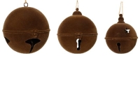KARÁCSONYI CSENGŐ FLOKKOLT 16CM BROWN 513046