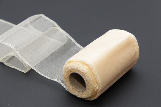 DEKOR ANYAG ORGANZA 11CMX10M 076-KRÉM