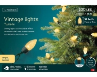 KARÁCSONYI ÉGŐSOR 100 LEDES VINTAGE SOFT GOLD GREEN WIRE495
