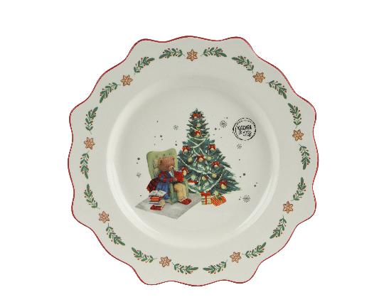 KARÁCSONYI KERÁMIA TÁNYÉR 20CM MACIS 216469