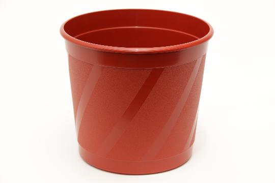 MÜANYAG CSERÉP CSIKOS UJ VÖRÖS/TERRACOTTA 18CM