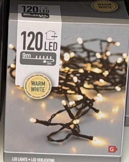 KARÁCSONYI ÉGŐSOR 120 LEDES WARM WHITE GREEN WIRE 506898