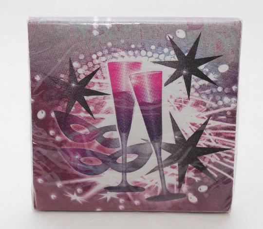 SZILVESZTERI SZALVÉTA PEZSGŐSPOHARAS 33X33CM X20