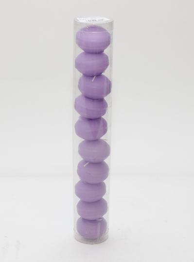 GYERTYA ÚSZÓ X10 LILA