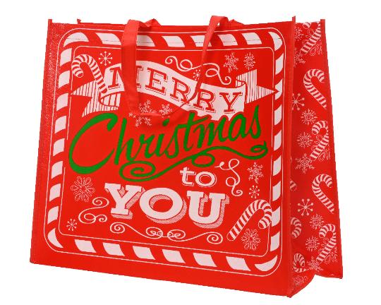 KARÁCSONYI DÍSZTÁSKA 40X50CM FELIRATOS 729189