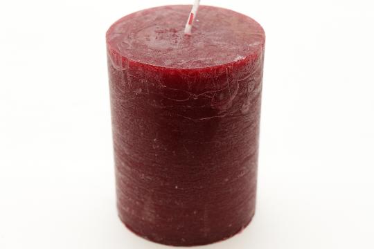 GYERTYA HENGER 7X9-10CM BORDÓ