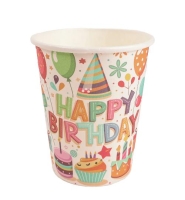 PARTY POHÁR HAPPY BIRTHDAY MUFFIN X10 364343