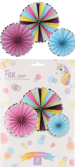 PARTY LEGYEZŐ X3 UNICORN PARTY 076872