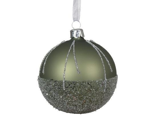 KARÁCSONYI GÖMB (6DB) 8CM ROSEMARY GREEN 151954