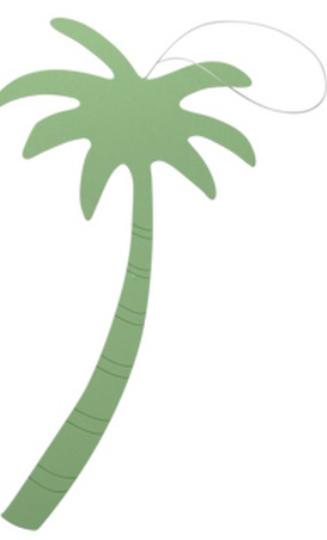 DEKOR PÁLMAFA POLYFOAM 40CM VILÁGOSZÖLD