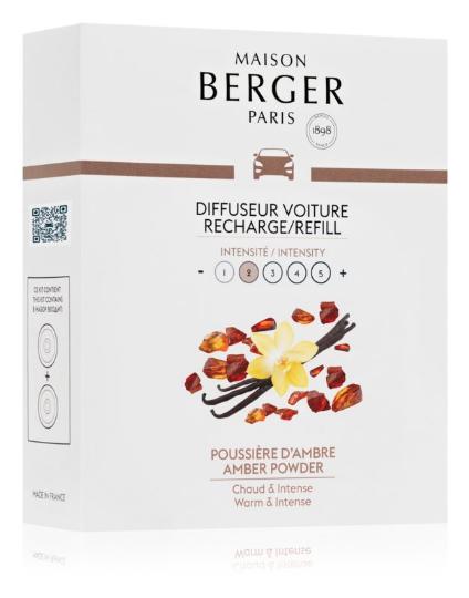 MAISON BERGER ILLATOSÍTÓ AUTÓ UTANTÖLTŐ AMBER POWDER X2