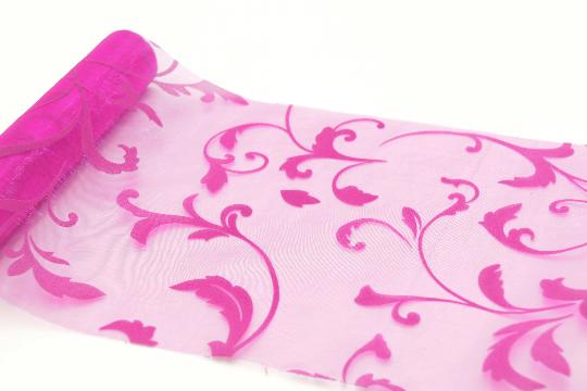 DEKOR ANYAG ORGANZA BÁRSONY INDAMINTÁS 23,5CMX5M CIKLÁMEN