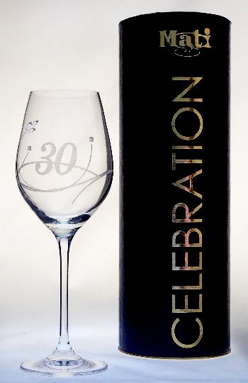 ÜVEG POHÁR SWAROVSKI DÍSSZEL 360ML BOR 30 ÉV