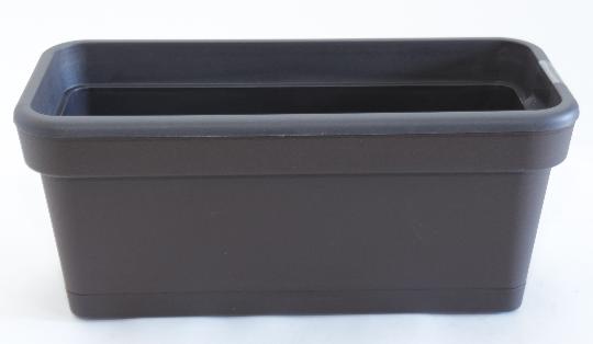 MÛANYAG BALKONLÁDA+TÁLCA 40CM LOBELIA MOKKA BARNA