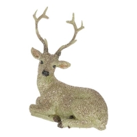 KARÁCSONYI POLY SZARVAS FEKVŐ GLITTERES KHAKI DD68089