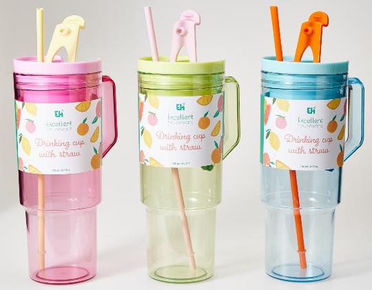 MÛANYAG POHÁR SZÍVÓSZÁLLAL 1200ML 530786