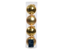 KARÁCSONYI GÖMB (4DB) 10CM LIGH GOLD 141500