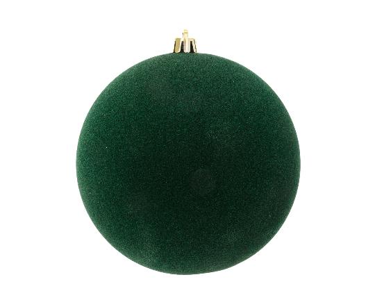 KARÁCSONYI GÖMB (12DB) 6CM FLOKKOLT PINE GREEN 026408