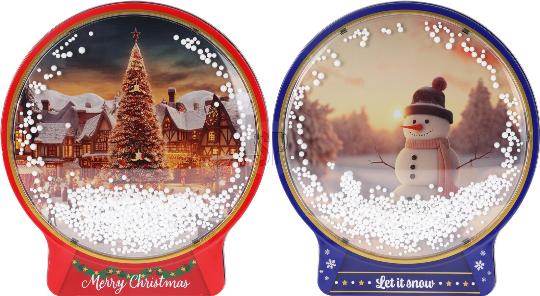 KARÁCSONYI FÉM DOBOZ+KEKSZ