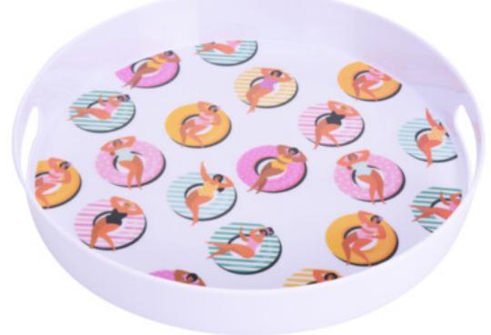 MÛANYAG TÁLCA KEREK 30CM FÜRDŐRUHÁS 366217