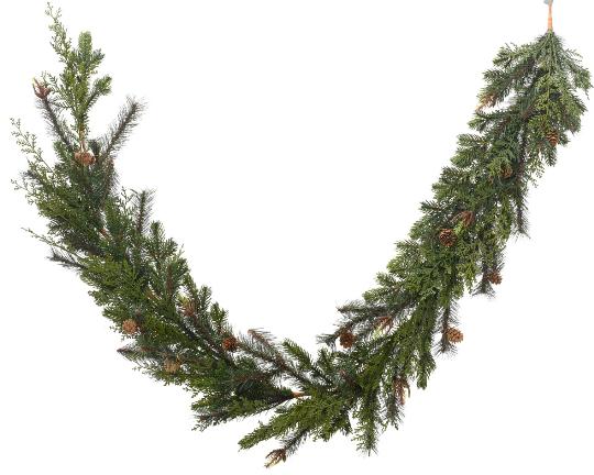 KARÁCSONYI MÛFENYŐ GIRLAND 180CM GREEN 681237