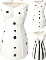 KERÁMIA VÁZA 19,5CM CSÍKOS, CICIS 531542