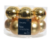 KARÁCSONYI GÖMB (12DB) 5CM LIGHT GOLD 140105