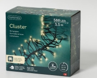 KARÁCSONYI ÉGŐSOR 588 LEDES CLUSTER WAR WHITE BLACK WIRE 49
