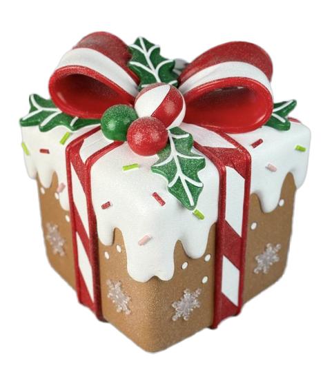 KARÁCSONYI MÉZESKALÁCS AJÁNDÉKDOBOZ LEDES 26CM DD70301