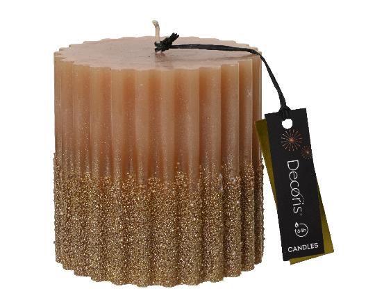 KARÁCSONYI GYERTYA HENGER 10X10CM BRANDY 212554