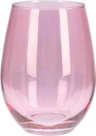 ÜVEG VÁZA 95X120MM PINK 343586