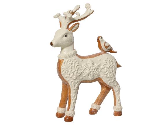 KARÁCSONYI POLY SZARVAS HÓPEHELY MINTÁS 38CM 371911