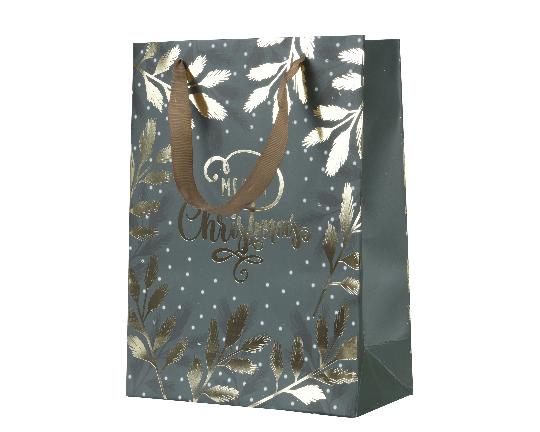 KARÁCSONYI DÍSZTASAK 26X32CM GREEN GOLD 461826