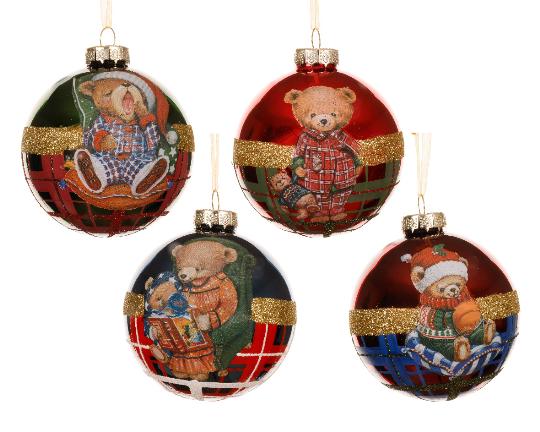 KARÁCSONYI GÖMB 8CM MACIS BORDÓ MIX X1 07110