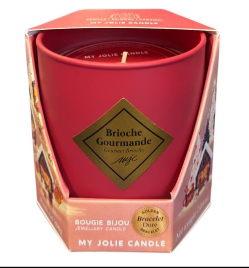 GYERTYA BB ÜVEGBEN MEGLEPETÉSSEL GOURMET BRIOCHE 200GR