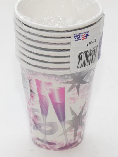 SZILVESZTERI PARTY POHÁR PEZSGŐSPOHARAS X8