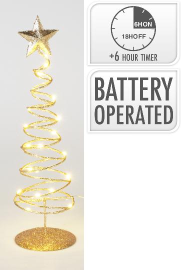 KARÁCSONYI VILÁGÍTÓ FENYŐFA SPIRÁL 40CM 20LED AELEMES 518147